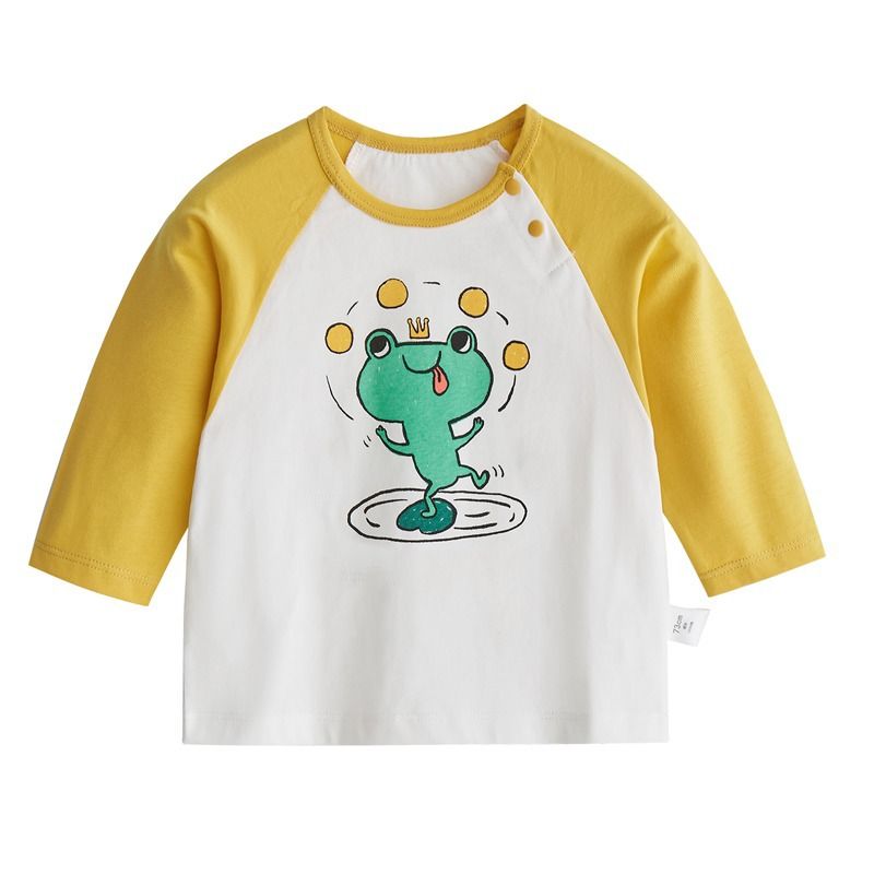 Girls' Cartoon Print Long-Sleeve T-Shirt - Cute and Comfortable Toddler Top for Everyday Wear