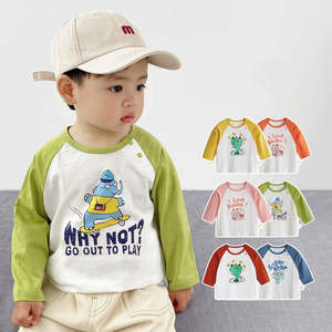 Girls' Cartoon Print Long-Sleeve T-Shirt - Cute and Comfortable Toddler Top for Everyday Wear