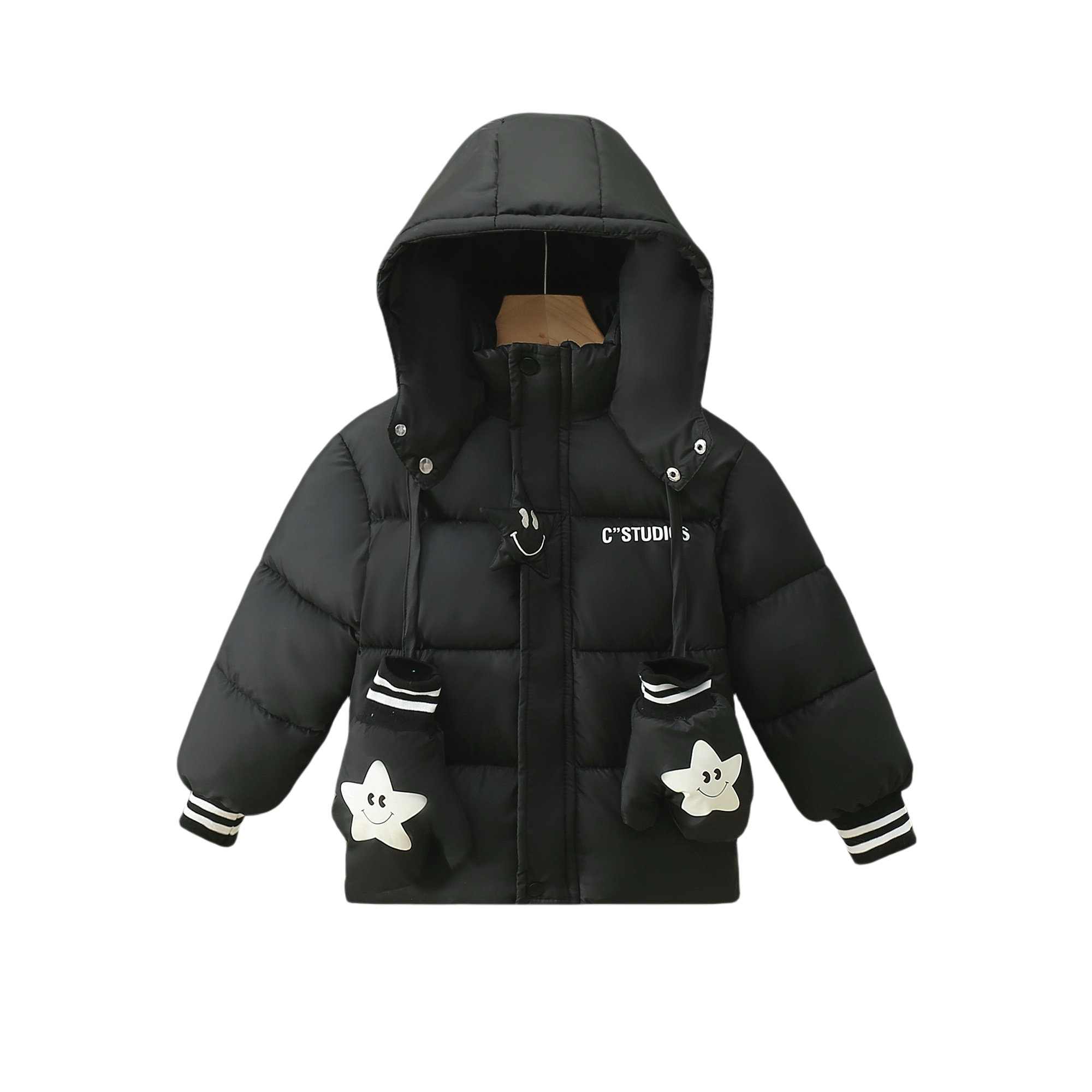 Girls' Winter Warm Padded Jacket Children's Christmas Coat