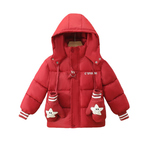 Girls' Winter Warm Padded Jacket Children's Christmas Coat