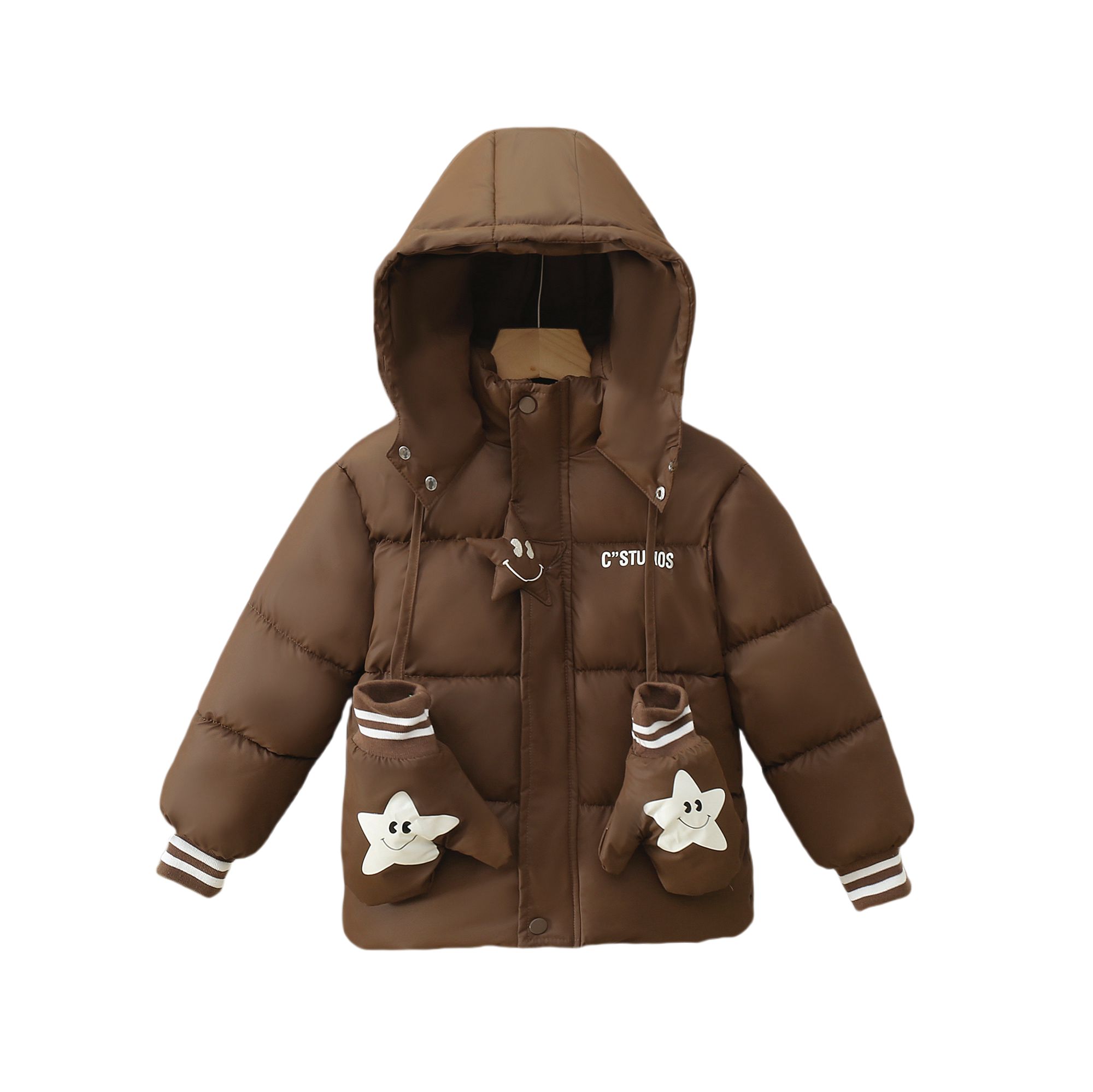 Girls' Winter Warm Padded Jacket Children's Christmas Coat