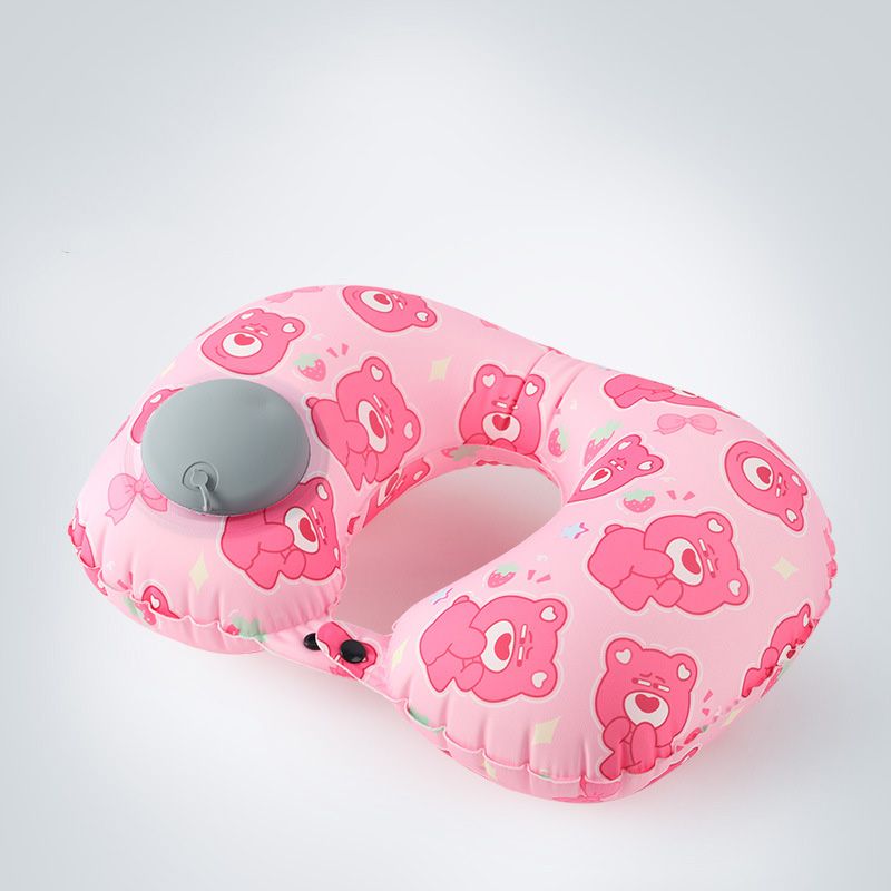 Customization Portable Foldable Colorful Pattern Inflatable Neck Travel Pillow