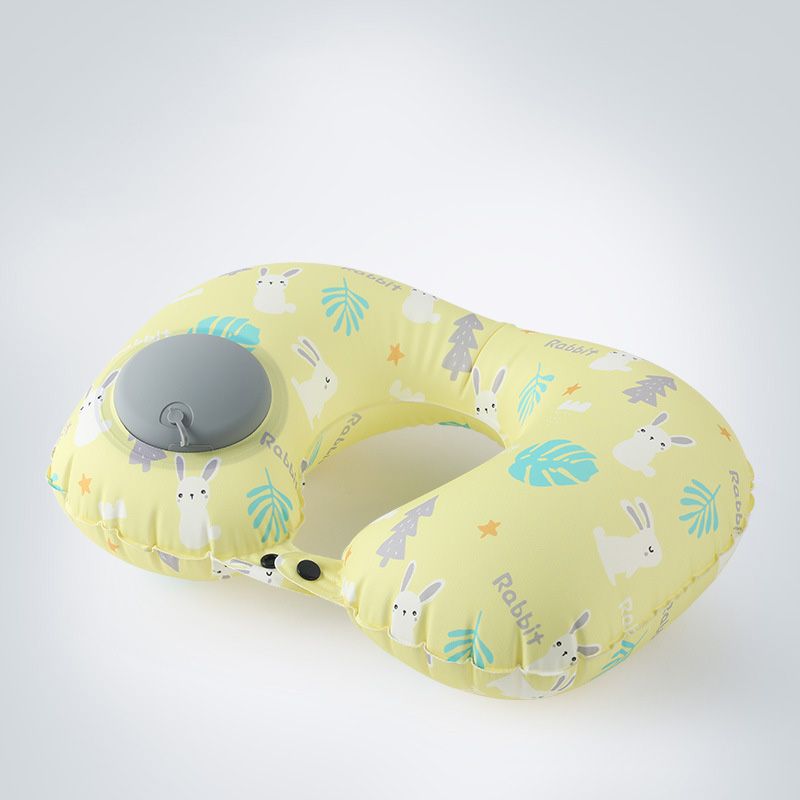 Customization Portable Foldable Colorful Pattern Inflatable Neck Travel Pillow