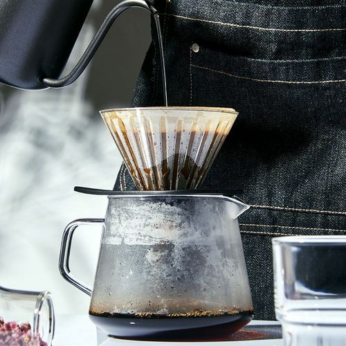 Coffee Dripper Hand Drip Multicolor High Temperature Resistant Pour Over Coffee drip filter cup With Wooden Pallet