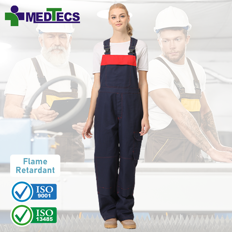 Large Pocket Mens Cotton Coverall Workwear And Brace Work Bib Overalls For Men