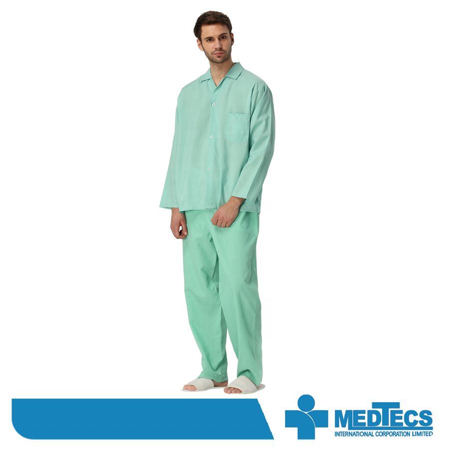 100% Polyester Printed Comfortable Medical Nightwear Patient Pajama