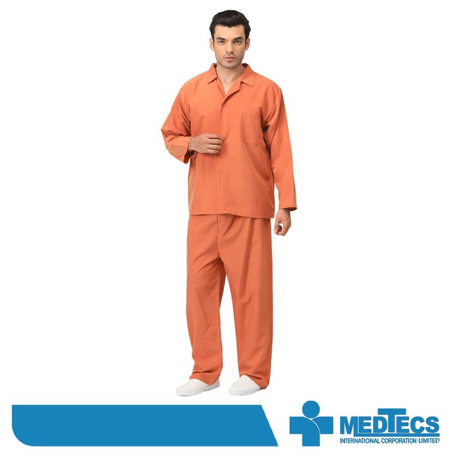 100% Polyester Printed Comfortable Medical Nightwear Patient Pajama