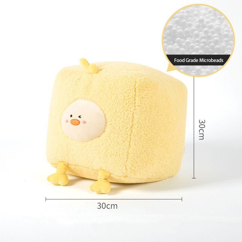 Cute Animal Plush Footrest Ottoman Soft Cartoon Square Foot Stool for Kids