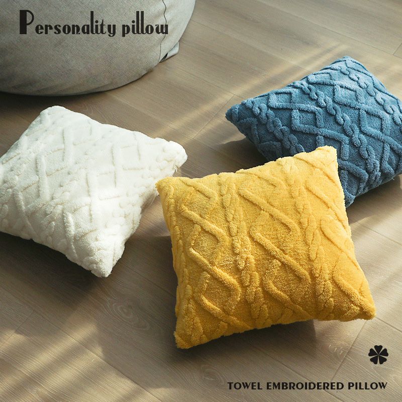 Removable Washable Square Plush Sofa Pillow for Home Decor