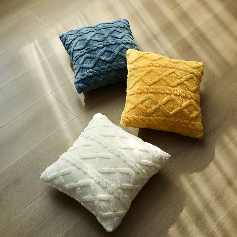 Removable Washable Square Plush Sofa Pillow for Home Decor