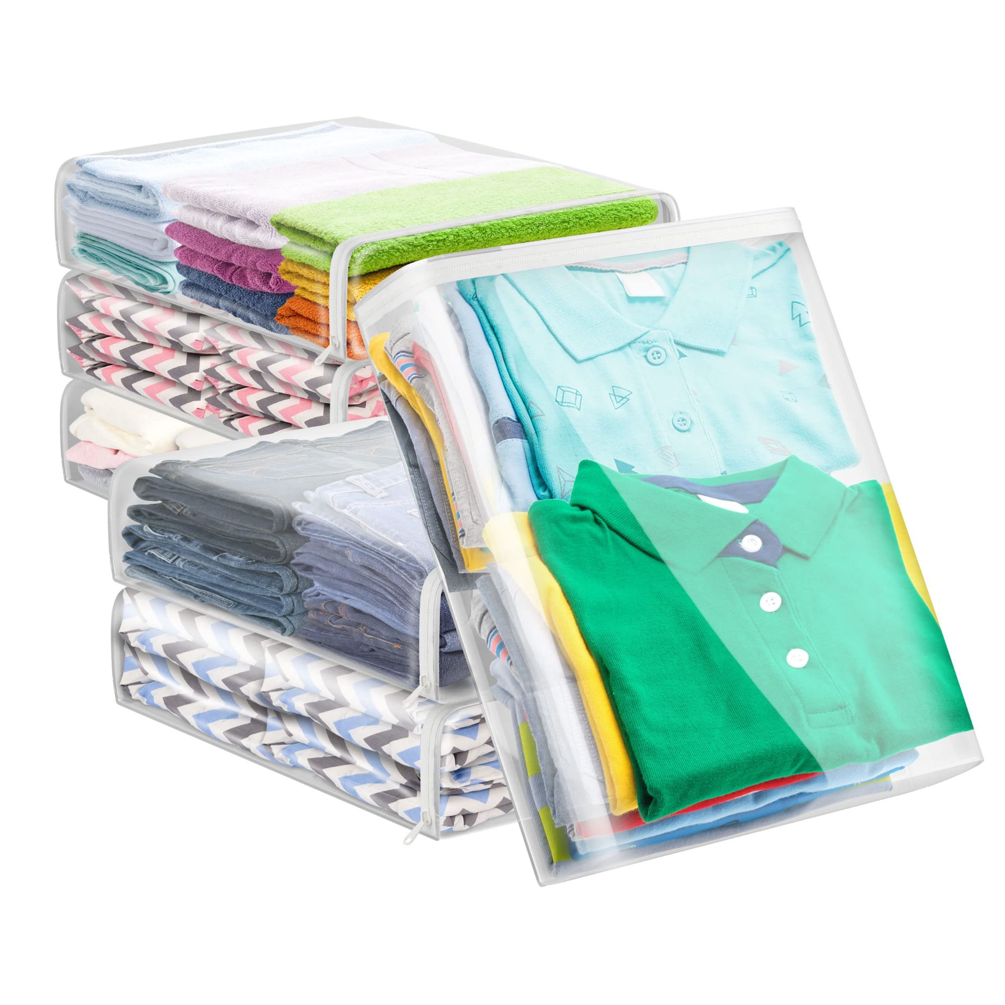 Frosted Zipper Plastic Bags for Clothing Clear Apparel Bag for T-Shirt Shirt Document with Vent Holes