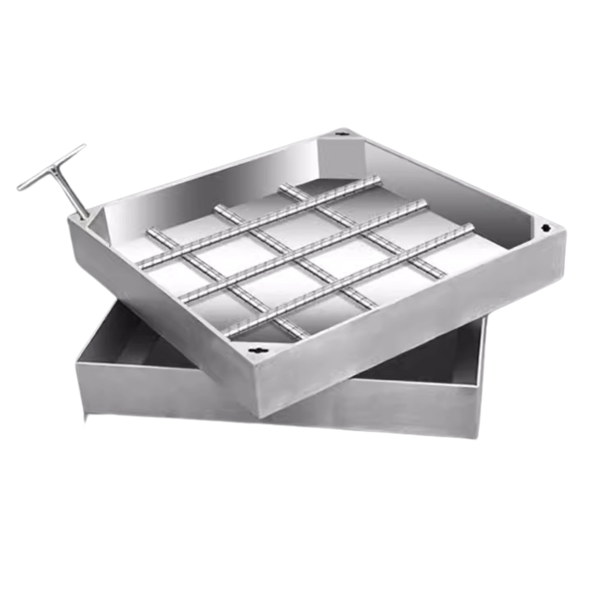 304 stainless steel invisible manhole cover Square sewer decorative manhole cover Sunken tiled manhole cover