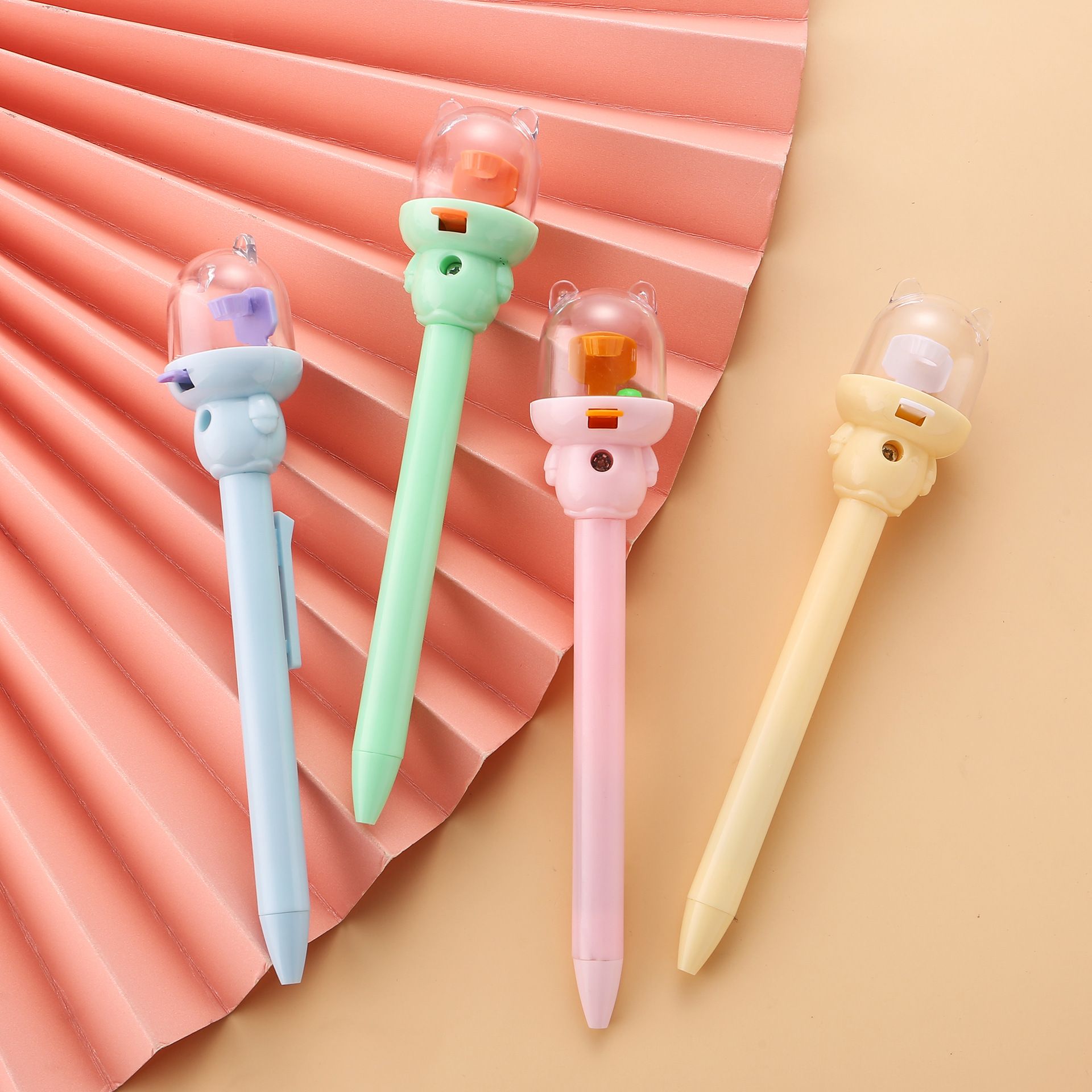 Promo Green Soft Touch Custom Logo Printed Colored Macaroon Cartoon Kawaii Morandi Cute Gel Pens