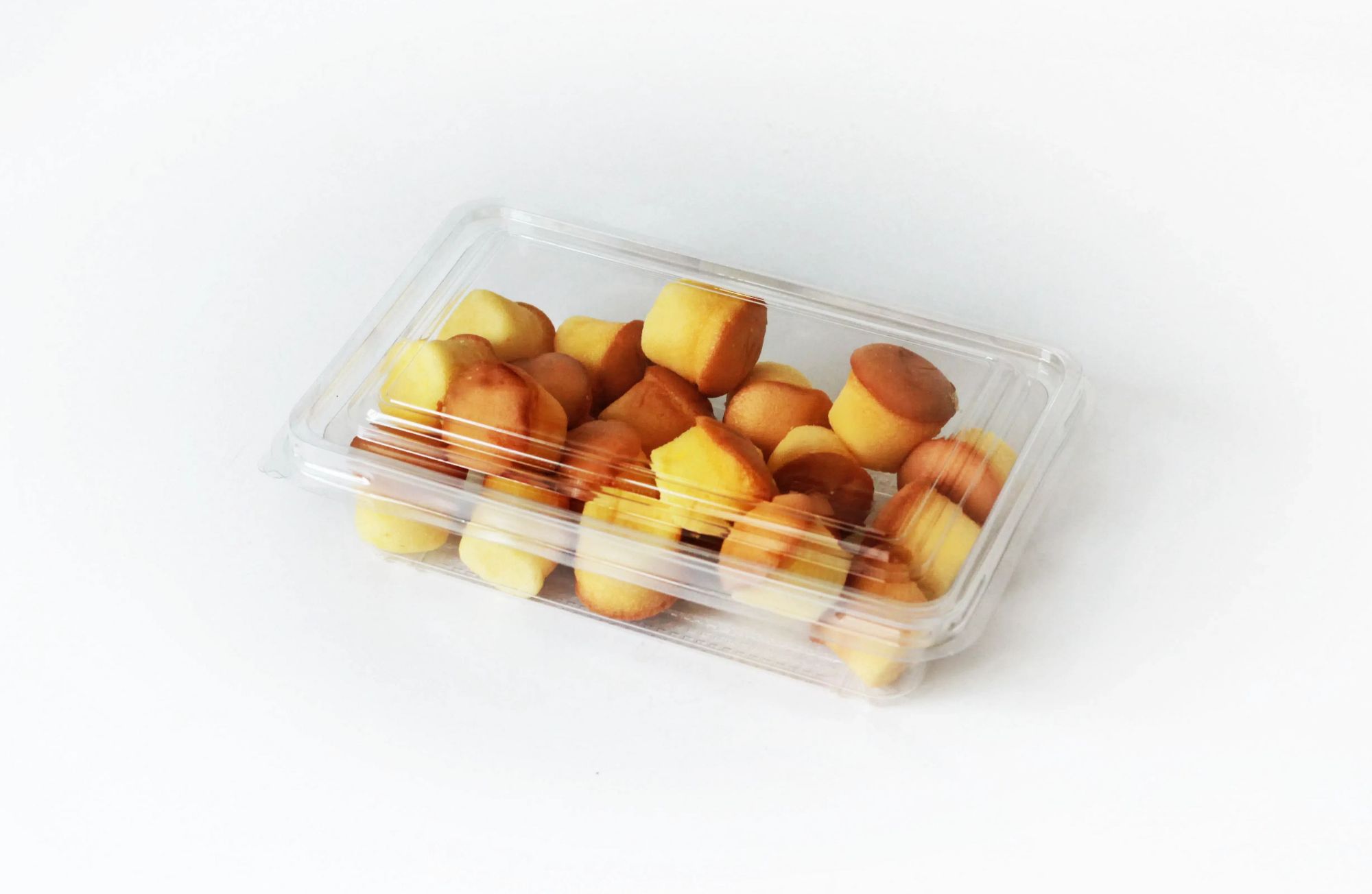 Free Sample High Quality Clear Plastic Food Container with lid for cookies dessert snacks