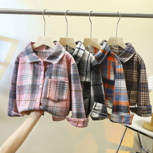 Unisex Plaid Flannel Long-Sleeve Casual Vintage Shirt Jacket Comfortable Button-Up Outerwear for Fall and Winter Wear