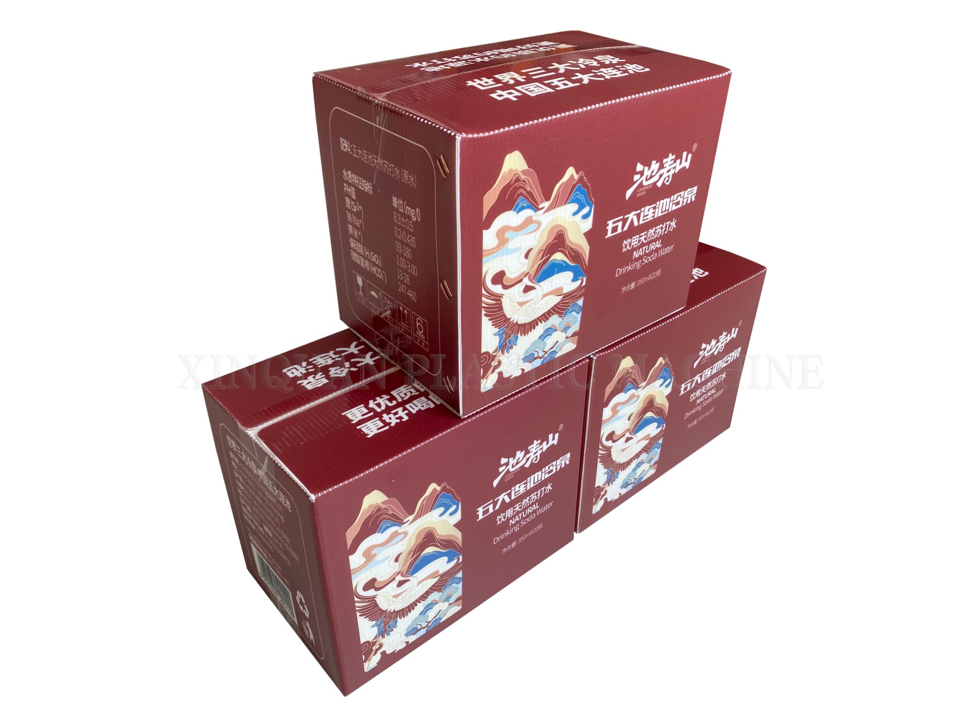 Famous wine mineral water polypropylene can be customized packing box