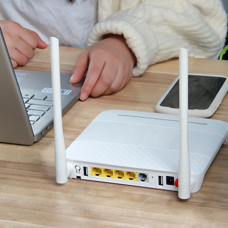 FTTH Fiber Optic Modem 4GE + WiFi + 1USB 4 Port Epon Gpon Ont 4 Antennas Xpon Onu Wifi Gpon Onu