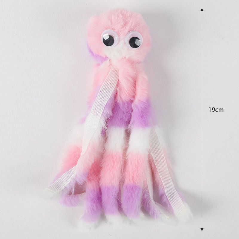 Plush Octopus Cat Toy with Catnip Interactive Long Rope Design for Pet Play Chewing