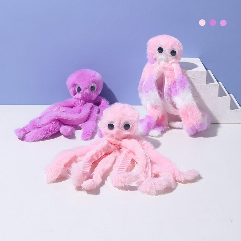 Plush Octopus Cat Toy with Catnip Interactive Long Rope Design for Pet Play Chewing