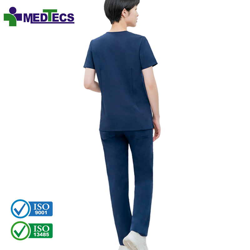 Durable Washable Suits For Operating Theatre Wear Fashionable Long Sleeve Bluegreen Scrub Uniform