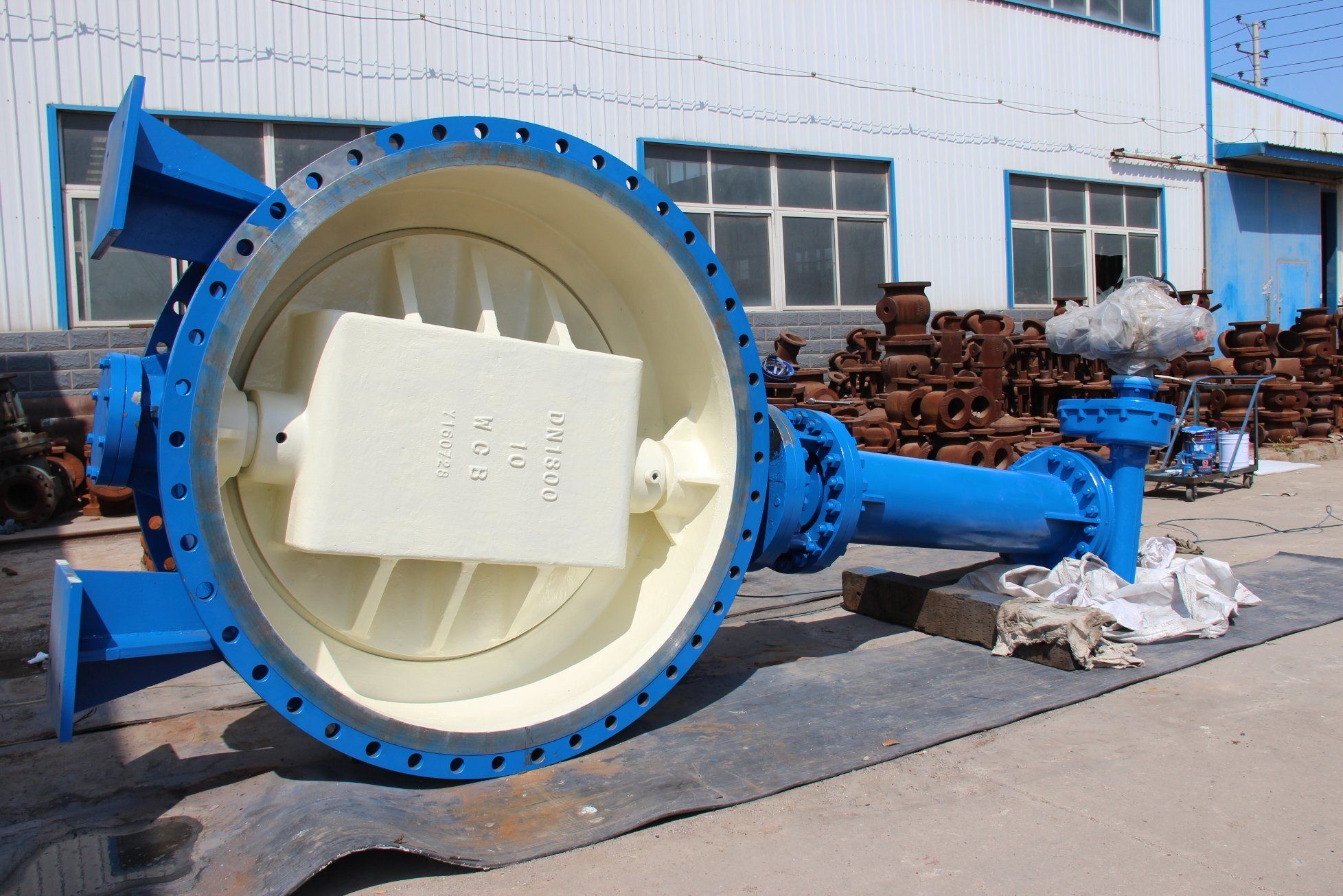 Dn1800 Electric Bi-Directional Sealing Butterfly Valve with Extended Stem