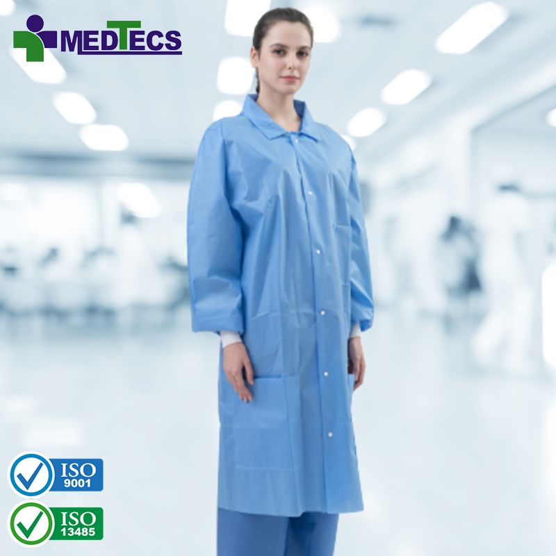 Disposable Lab Coats Pink SMS Disposable Jackets Laboratory Coat Custom in Taiwan