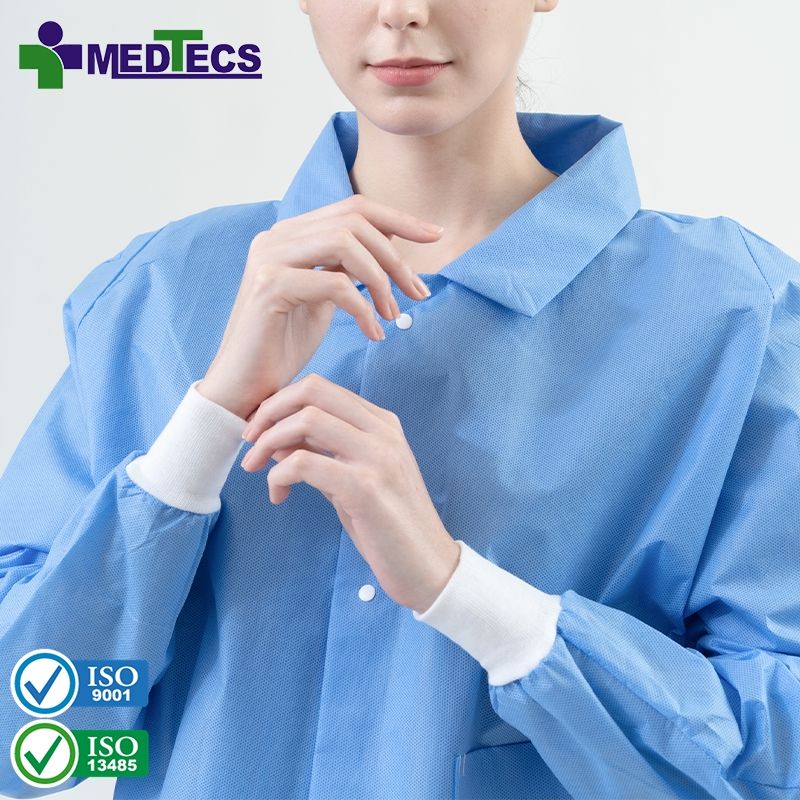 High Quality Hospital Work Blue Coat Chemistry Disposable Lab Coats Medical