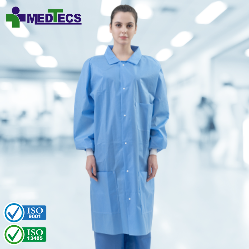 Non China Supplier Chemistry Women Medical Coats for Adults Disposable Lab Coat Coaverall