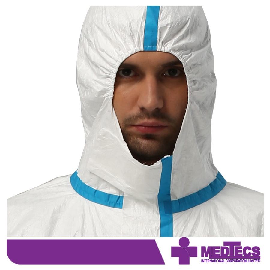 White Overalls Ppe Disposable Pp Coverall