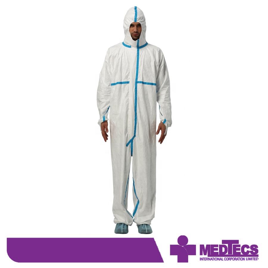 White Overalls Ppe Disposable Pp Coverall