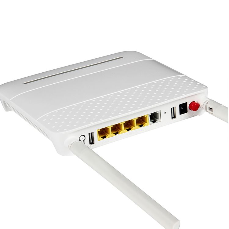 High Quality Dual Band 2.4G & 5G Gpon ONT 4GE 1POTS 1USB WiFi Fiber Router AC WIFI ONU