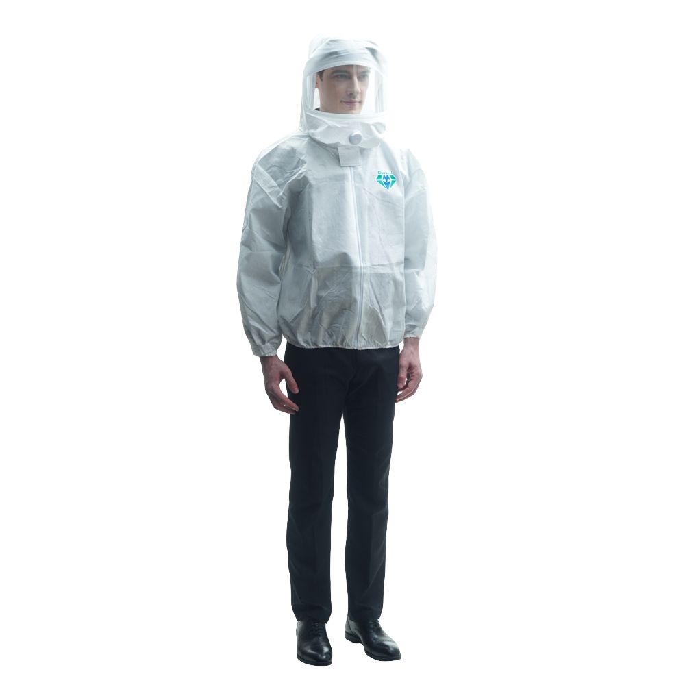 Fly Traveling Hazmat-Suit Disposable Coverall Jacket Hazmat Suit PET Mask Breathing Valve