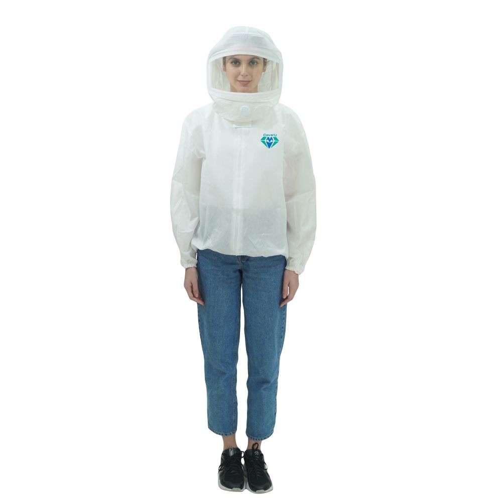 Fly Traveling Hazmat-Suit Disposable Coverall Jacket Hazmat Suit PET Mask Breathing Valve