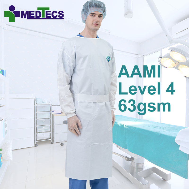 PPE Waterproof Disposable SMS Isolation Gown Grown Isolation Suits Medical