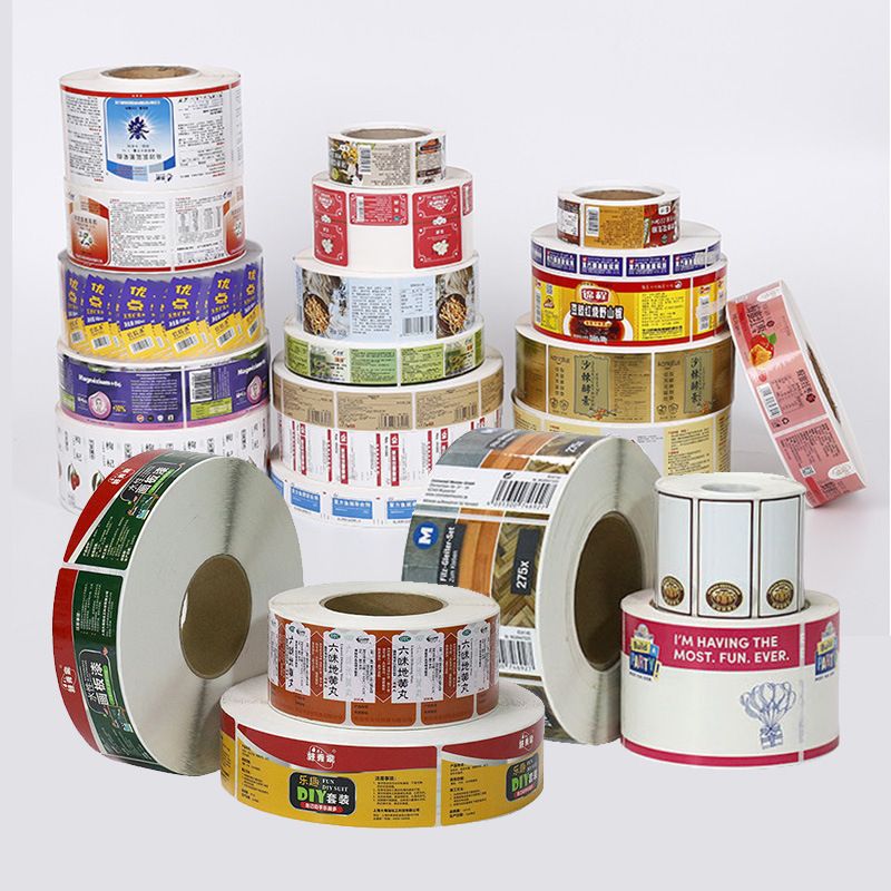 High Quality Glossy Silver Printing Personalized Vinyl Strong Adhesive Paper Waterproof Roll Labels