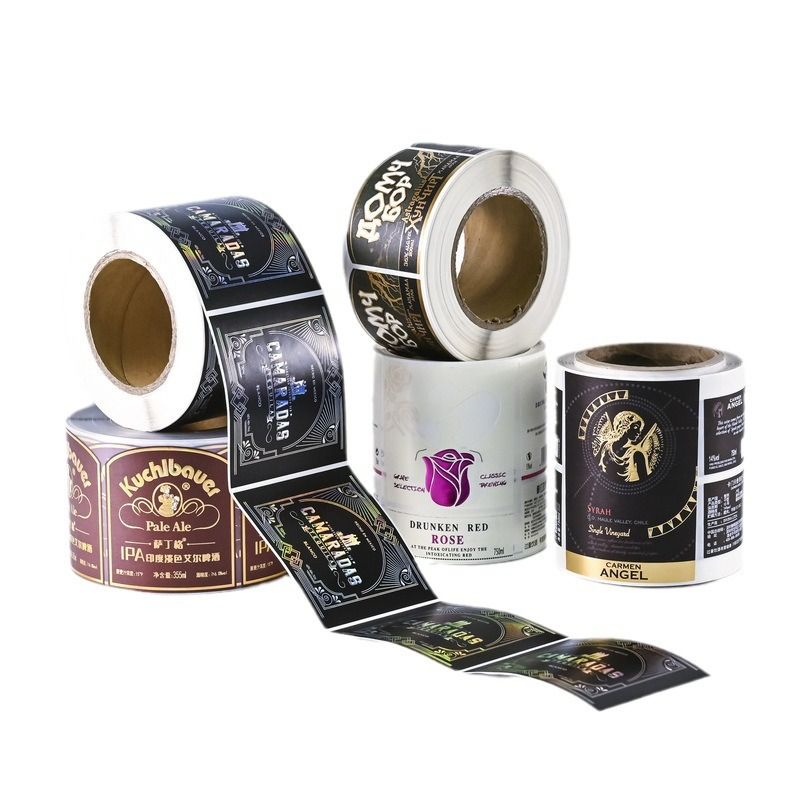 High Quality Glossy Silver Printing Personalized Vinyl Strong Adhesive Paper Waterproof Roll Labels