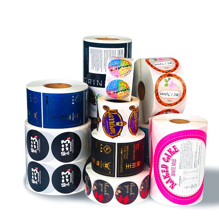 High Quality Glossy Silver Printing Personalized Vinyl Strong Adhesive Paper Waterproof Roll Labels