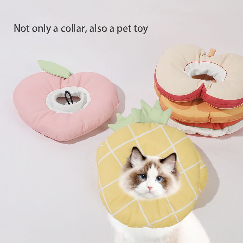 Wholesale Custom Elizabethan Collar Fruit Series Medical Toy Anti-Licking Recovery Waterproof Pet Collar