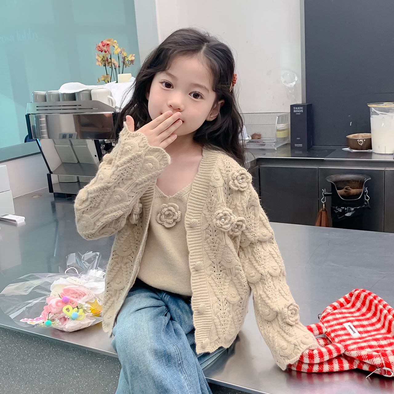 Factory New Arrival Casual Autumn outfit clothes small sweets weaters YH-66736