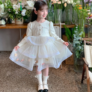 Girls formal dress kids wedding dress baby evening party stage princess dresses