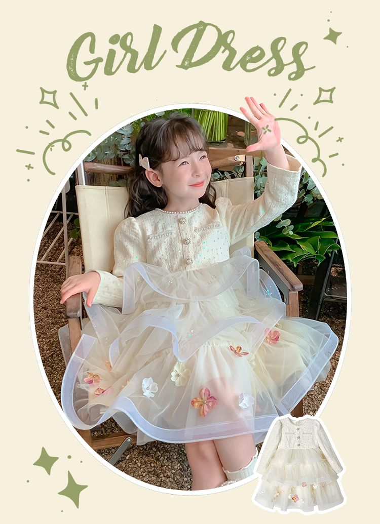 Girls formal dress kids wedding dress baby evening party stage princess dresses