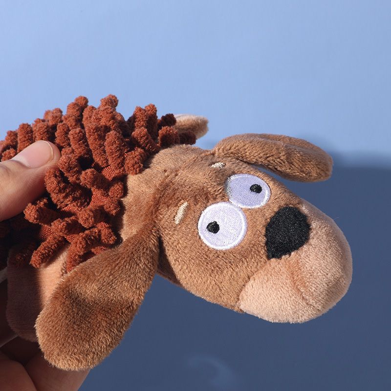 Custom Cute Plush Pet Toys with Chewable Texture Crinkle Paper Dog Toys for Teeth Cleaning