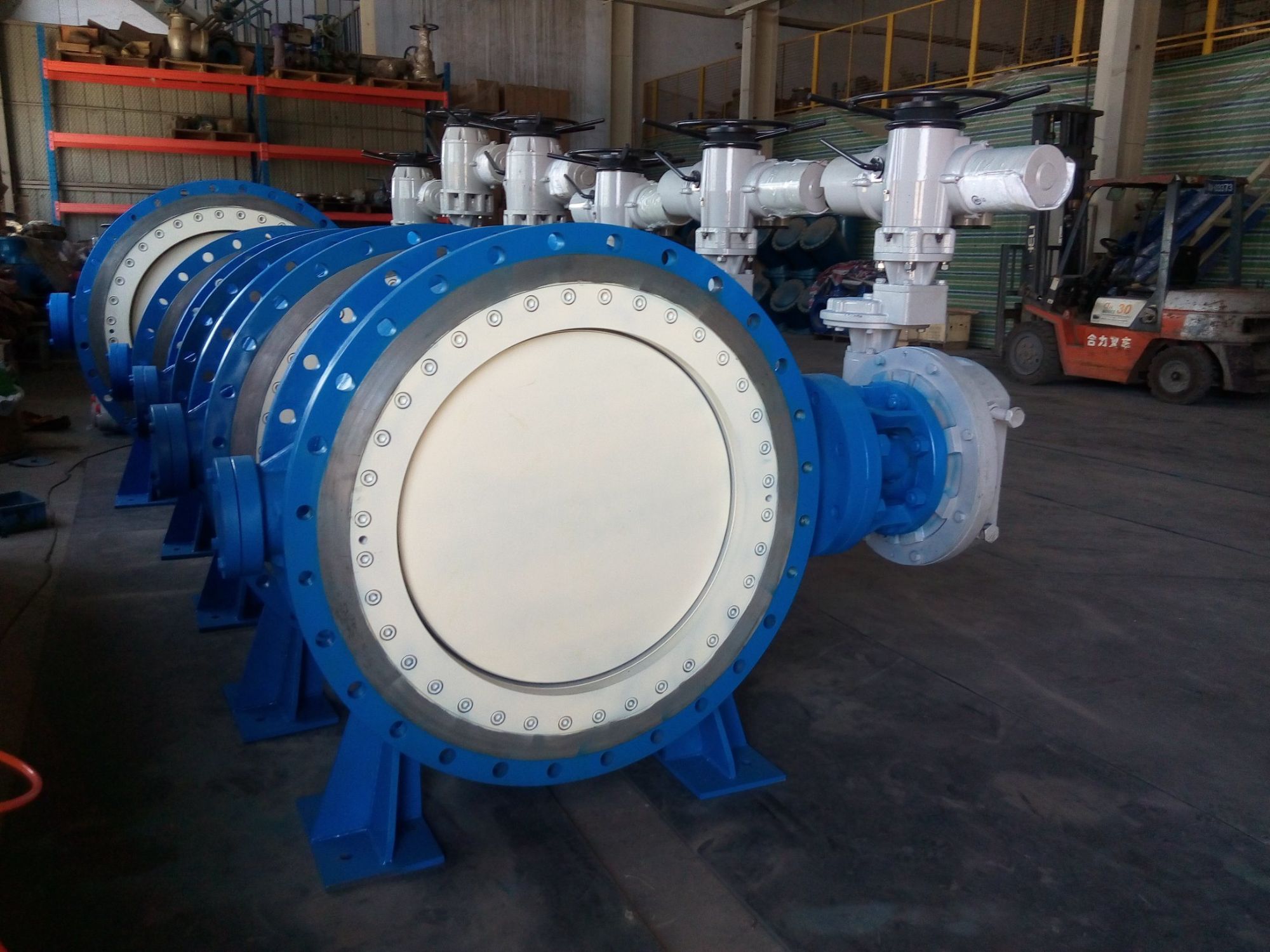 Motorized Flange Type Wcb Metal Seated Butterfly Valve