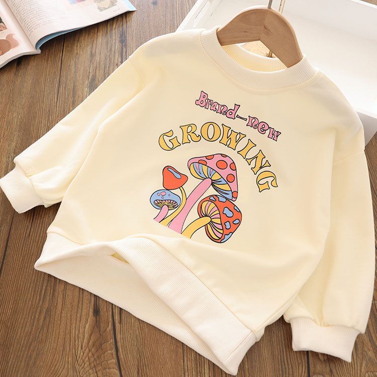 Kids' Cute Graphic Sweatshirts - Cozy Cotton Pullover Tops for Girls & Boys - Bear, Bunny, Duck Prints - Autumn/Winter Wear