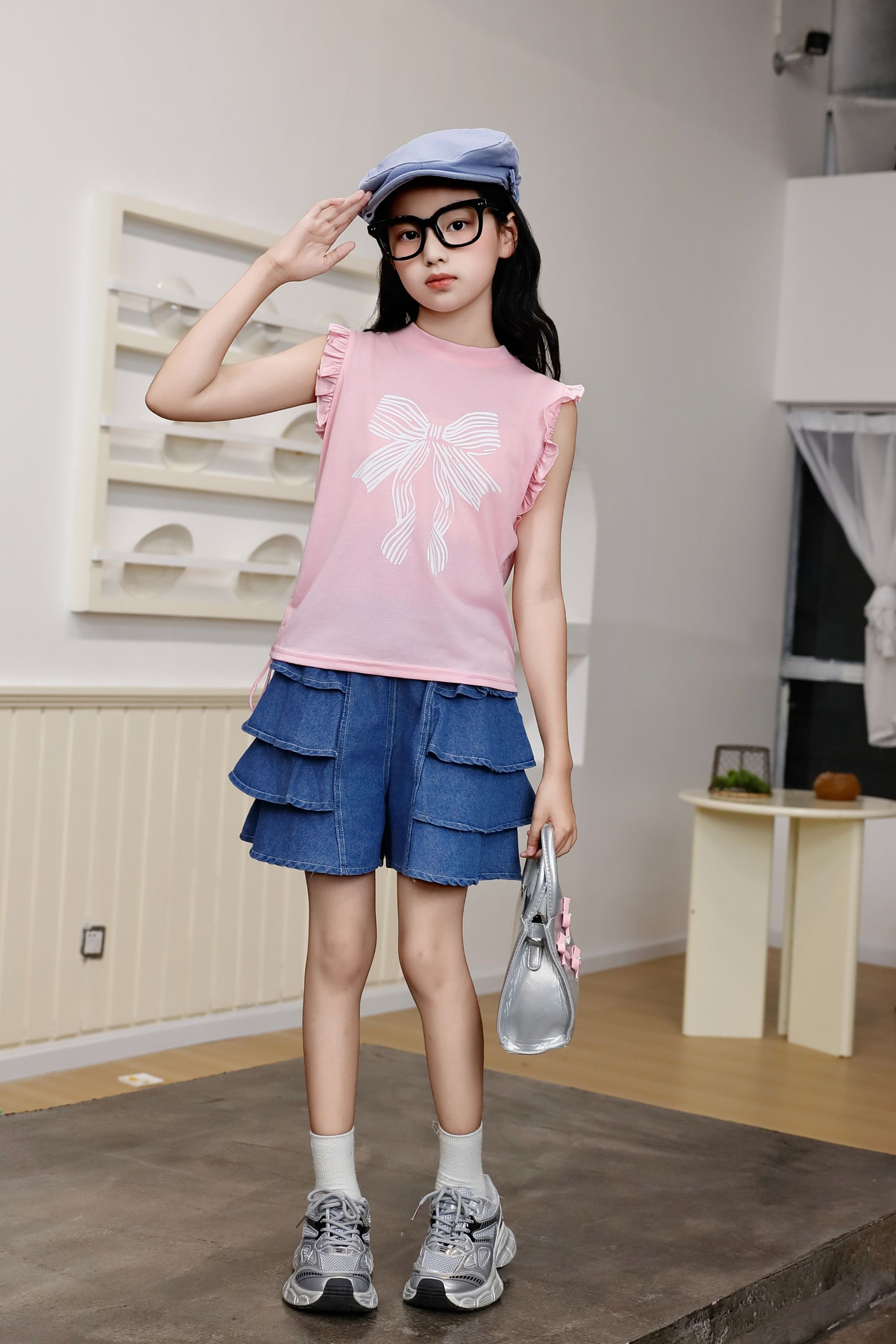 Children's Clothing New Fashion Summer Girl Kids Clothing Set 1