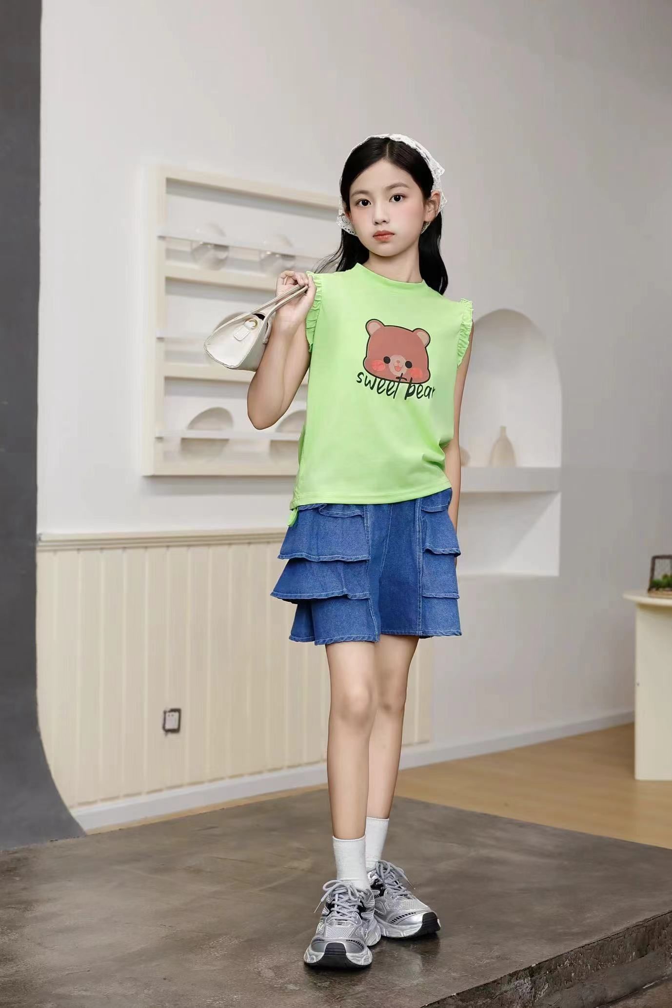 Children's Clothing New Fashion Summer Girl Kids Clothing Set 2