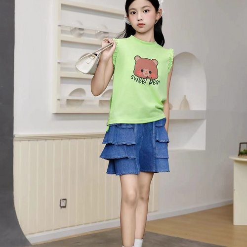 Children's Clothing New Fashion Summer Girl Kids Clothing Set 2