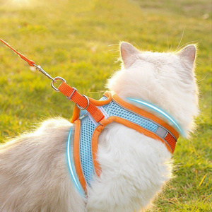 Durable Pet Leash with Reflective Strip and Breathable Mesh for Night Visibility