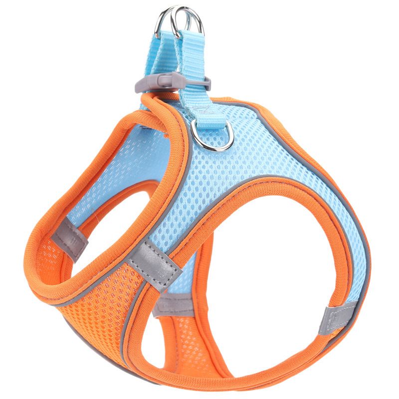 Durable Pet Leash with Reflective Strip and Breathable Mesh for Night Visibility