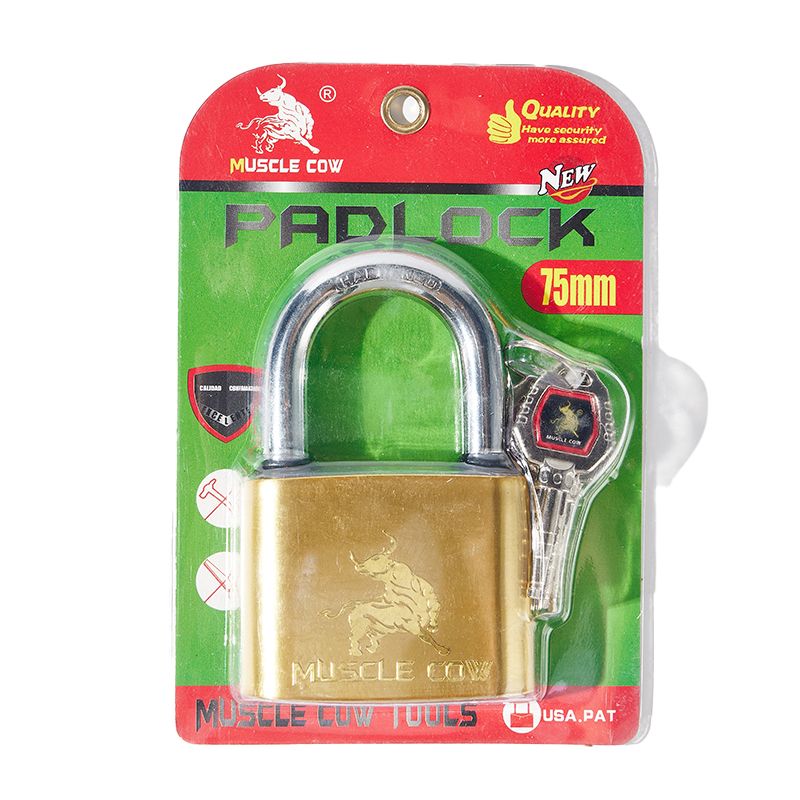 Anti Theft Brass Painted Security Lock Iron Padlock